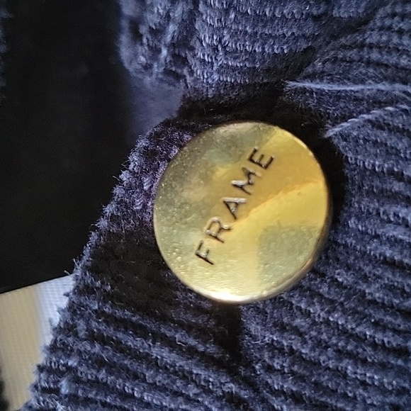 Frame Le High Straight in Navy Corduroy size 25 - Picture 4 of 9